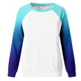 thumbnail image 2 of Vedolay Fall Tops Women's Long Sleeve Sweatshirts Casual Crewneck Loose Fit Pollover Hoodie Fall Cute Tops,Blue XL, 2 of 5