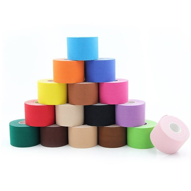 24 Rolls Kinesiology Tape Breathable Water Resistant Athletic Sports Physio Tape for Muscles Joints Pain Relief Injury RecoveryOrange He Qiyong unisex