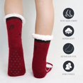 thumbnail image 4 of AMITOFO Slipper Socks for Women Winter Warm Fuzzy Sherpa Socks Non Slip Grips Cartoon Animals Fluffy Floor Socks Womens Girls Xmas Gift, 4 of 8