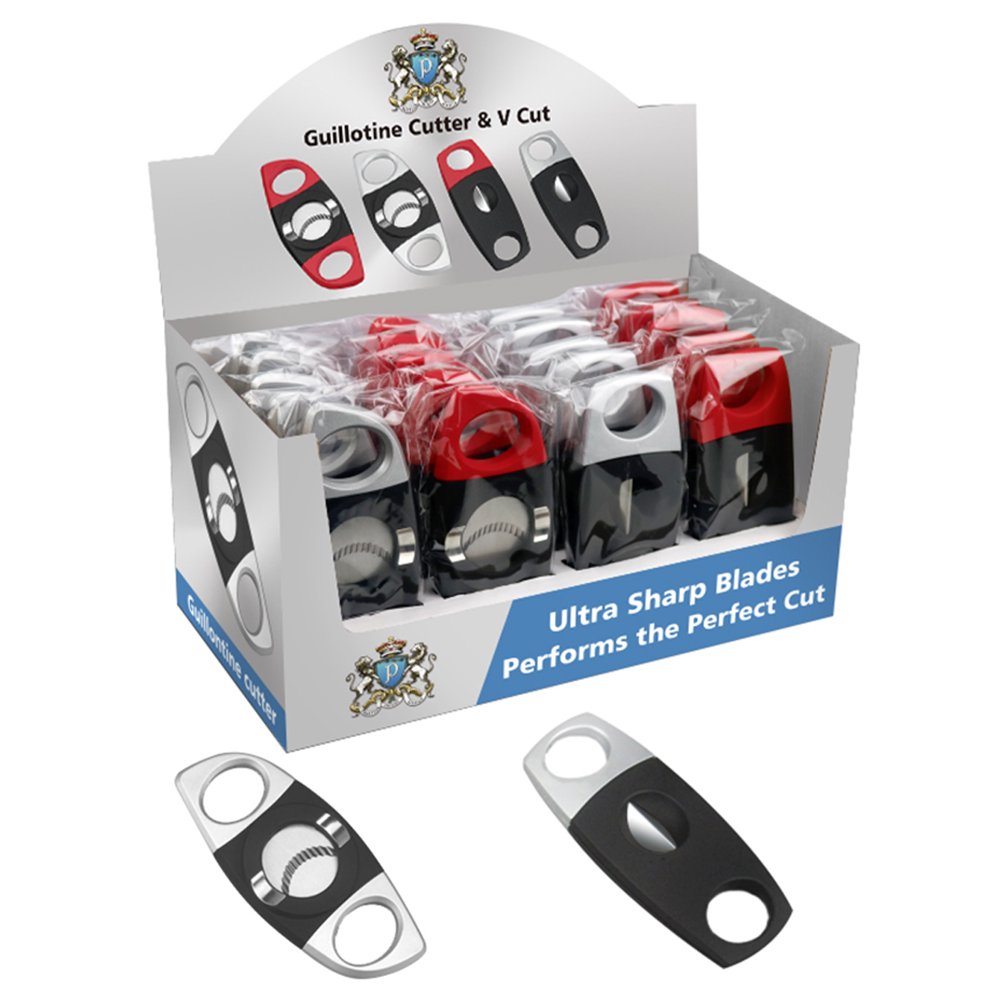 Prestige Import Group Rubberized Guillotine & VCut Cigar Cutters
