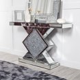 thumbnail image 1 of Modern Console Table with Crushed Diamond Inlay, 1 of 7