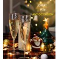thumbnail image 3 of Wine Glasses 5 Pack 6 Oz Champagne Flutes Clear Glasses, Hard Disposable Plastic Champagne Flute Ideal for Home Daily Life Wedding Toasting Drinking Champagne, 3 of 6