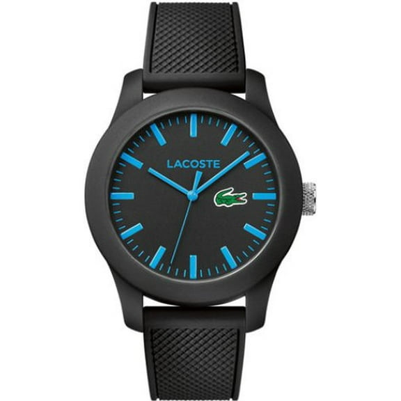 Lacoste Men's Black L1212 Silicone Strap Watch 2010791