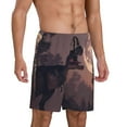 thumbnail image 2 of Uemuo Dinosaur Moonlit Forest Pattern Men's Short Pajama Pants – Soft & Breathable Lounge Shorts, Elastic Waistband with Pockets, Lightweight Sleepwear for All-Season Comfort-Medium, 2 of 6