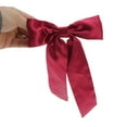 thumbnail image 5 of Unique Bargains 1 Pc Satin Bow Ribbon Duckbill Hair Clips Hairdo Clip Wine Red, 5 of 5