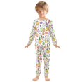 thumbnail image 6 of FORMRS Long Sleeve Top and Pants Pajama Set for Niños 2-Piece Sleepwear, Sizes 18M-8Y, Cute Vegetables, 6 of 6