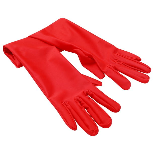 long red gloves and cigarette holder Ibtom Castle Kids Girls Halloween Costume Carnival Cosplay Movie Character Dress + Wig + Gloves + Cigarette Holder 4 Pieces Set for Photo Shoot,