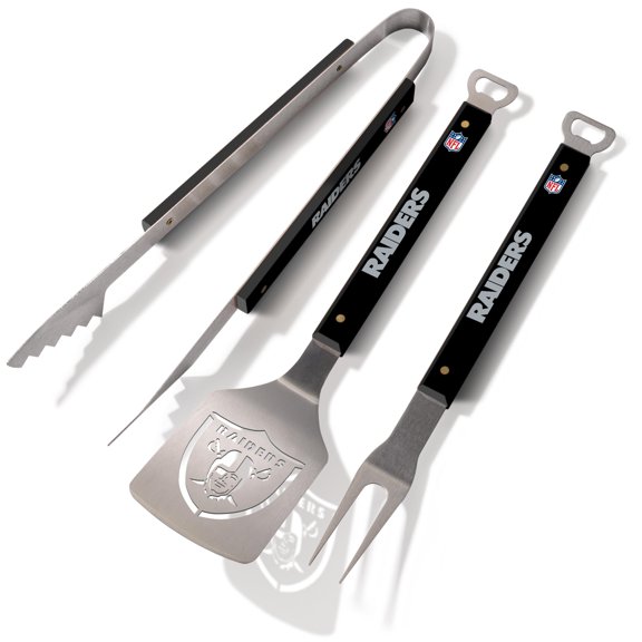 YouTheFan NFL Las Vegas Raiders Spirit Series 3pc BBQ Set