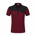 thumbnail image 4 of Summer Fashion Oversize Shirts for Mens 2025 Leisure Button Mock Pocket Color Blocking Flip Collar Short Sleeve, 4 of 8