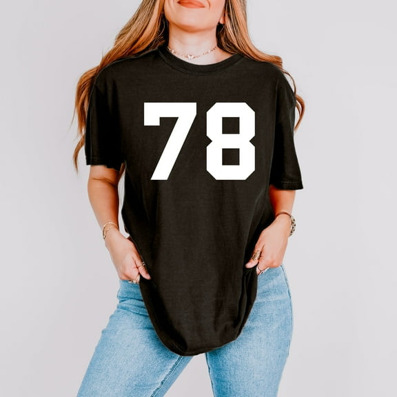 Football Jersey 78 - Womens Garment Dyed Tee