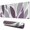 Purple Leaf Pattern, variant on Long Mouse Pads for Desk,Blue Boho Abstract and Plant Pattern Desk Mats on Top Of Desks, Desk Mouse Pad Extra Large with 3mm Non-Slip Base and Stitched Edge for Gaming,Office,Work,Home 31.5"x11.8"