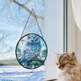 thumbnail image 4 of Personalized Owl Suncatcher Stained Glass, Owl Stained Glass Window Hanging Owl Sun Catchers Indoor Window Décor AMqTfO, 4 of 5
