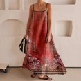 thumbnail image 2 of Tnhcen Women's Strappy Maxi Dress Adjustable Spaghetti Straps Floral Print 95% Polyester 5% Spandex 4-Way Stretch Casual Summer Beach Loose Fit Plus Size S-XL Boho Dress, 2 of 5