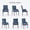 blue, variant on EHANCIS Diamond Tufted Chenille Upholstered Arm Dining Chairs with Nailhead Trim & Solid Wood Legs, Modern Farmhouse Single Accent Chair for Dining,Kitchen and Living Room,Black