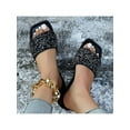 thumbnail image 4 of Breathable Rhinestone Sandals for Women, Square Toe Casual Summer, 4 of 6