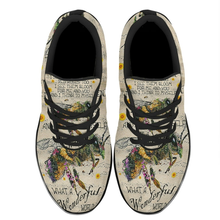 Bee Garden Shoes Sneakers for Women Men Black Size
