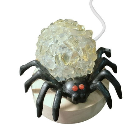 

Zawou Natural Crystal Spider Lamp Halloween Hot Selling Crystal Lamp Desktop Bedside Study Night Light Home Decoration Ornaments