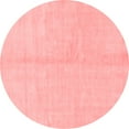 thumbnail image 1 of Ahgly Company Indoor Round Solid Red Modern Area Rugs, 4' Round, 1 of 4