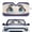 Cartoon Big Blue Eyes Pattern, variant on HUIACONG Classic Cool Dogs Car Windshield Sun Shade Foldable for Universal Fit Trucks, Blocks UV Rays Reflective Front Window Cover Sun Protection