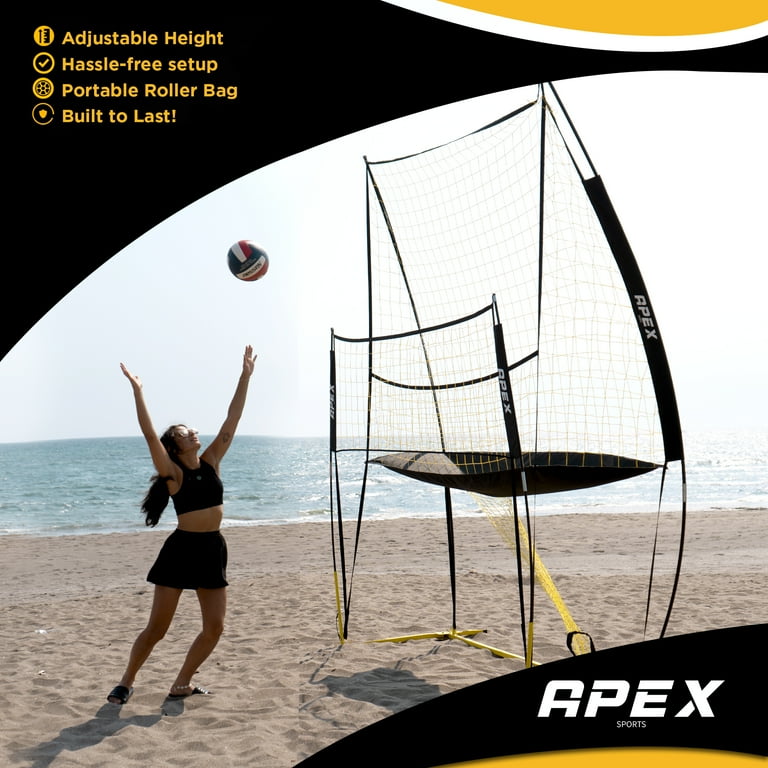 Apex Sports Volleyball Training Net Syste - Sturdy, Adjustable, And