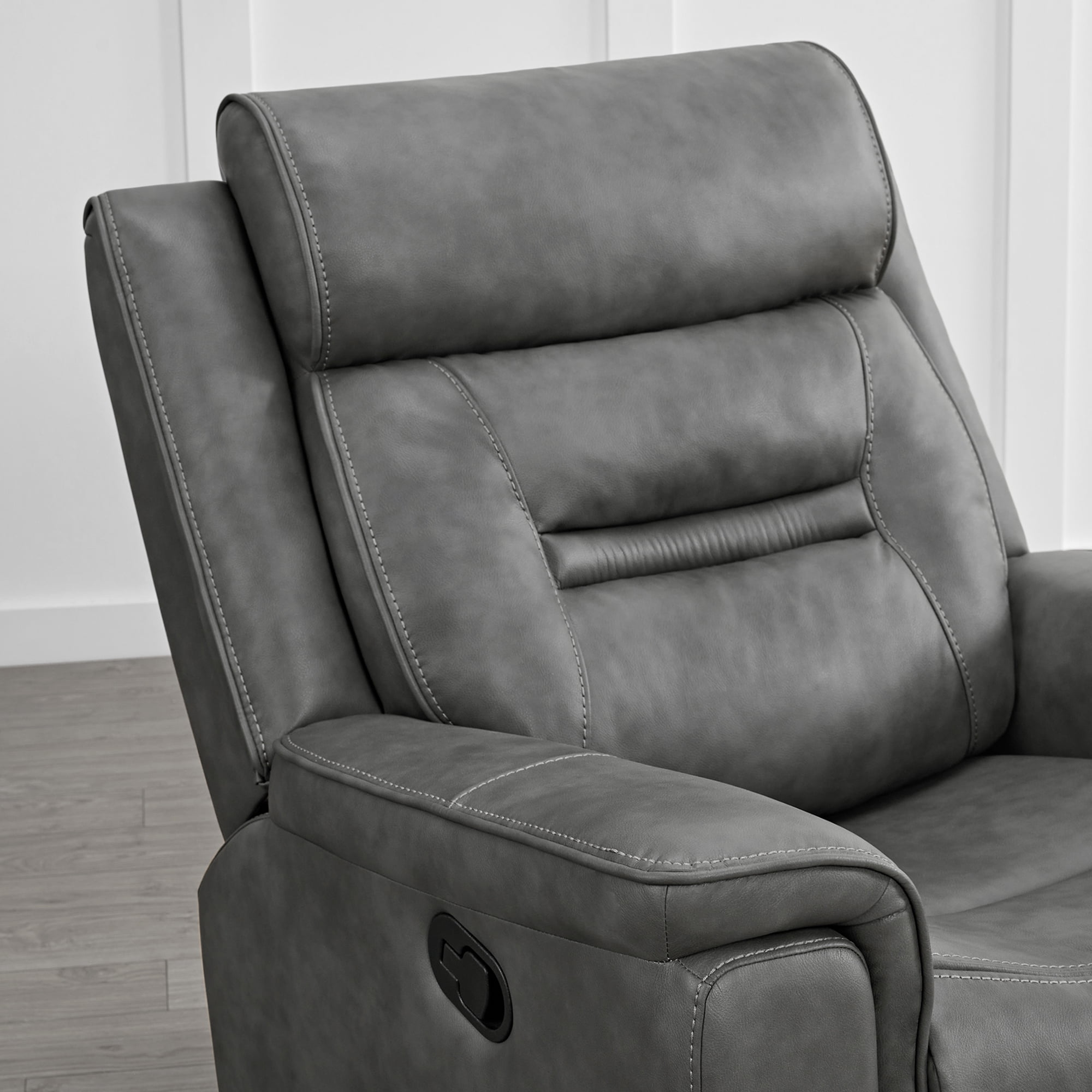 Spruce & Spring360° Swivel Manual Recliner with Glider Motion for Living Room, Dark Gray