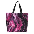 thumbnail image 3 of Large Capacity Single Shoulder Shopping Bag 19.7×15.7×5.9in Main Pocket Large To Accommodate Your Daily Needs Can Be Portable Can Be A Single Shoulder Back Darkmagenta Marble_3, 3 of 8