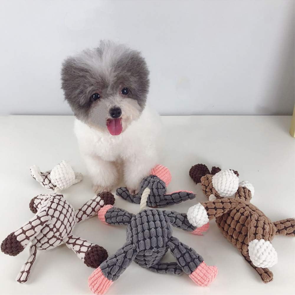 Squeaky Dog Toys Small Dog Toys, 3 Pack Puppy Toys Stuffed Animal Dog Toys, Puppy Chew Toys with Squeaker, Donkey Stuffed Dog Toys for Puppies, Plush Dog Toy Pack, Dog Toys for Medium Dogs