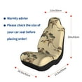 thumbnail image 4 of Naloa Vintage Bird Car Seat Covers 2PCs Front Car Seat Covers Universal fit for Most Cars SUVs and Trucks - 1, 4 of 5
