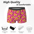 thumbnail image 2 of Men's Boxer Briefs, Cute Pizza Pink Love Soft Comfy Mens Underwear Boxer Briefs Breathable With Widen Waist, 2 of 7