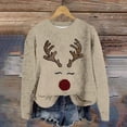 thumbnail image 2 of Gkeoshab Sweatshirt Women's 2025 Exclusive Christmas Tree Pattern Crewneck Sweatshirt, Limited Edition Holiday Long Sleeve Pullover for Festive Gatherings and Seasonal Comfort Wear Khaki XXL, 2 of 4