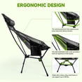 thumbnail image 2 of VECUKTY Triangle Frame High Back Folding Camping Chair, Portable Moon Chair with Enhanced Stability, Includes Carry Bag, Black, 2 of 9