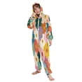 thumbnail image 5 of Vzayyk 4T-14Y Size Aviliable Cozy One-Piece Footless Sleeper Pajama Colorful Abstract Flowers, 5 of 8