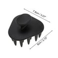 thumbnail image 5 of Unique Bargains 1 Pc Triangle Hair Shampoo Brush for Head Massage 3.15"x3.07"x2.36" Black, 5 of 6