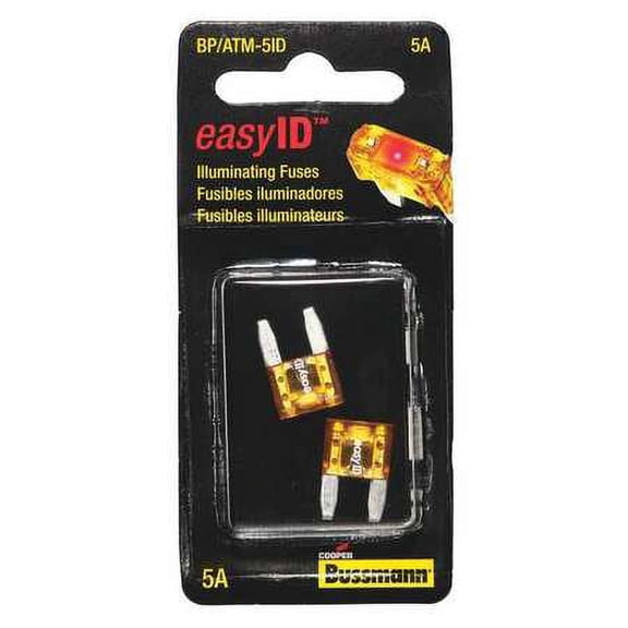 EATON BUSSMANN Fuse,5A,Tan Code,Fast Acting Speed,PK2 BP/ATM-5ID