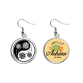 thumbnail image 1 of El budismo budista Yin Yang Flower Design Pendiente del lóbulo de la joyería del pendiente de la hoja del otoño Unbranded M, 1 of 3