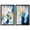 Black Frame, variant on Azure Serenity Duet Shadowbox Print Sunset Pink Wall Decor Set by Art Remedy, White Frame, 10 x 15