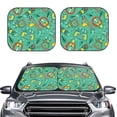 thumbnail image 2 of Disketp 2 Piece Funny Animals In Jungle Pattern Windshield Sunshades,Folding Windshield Sun Shade For Car Suv Trucks Sedan,Blocks Uv Rays Sun Visor Protector-Small, 2 of 7