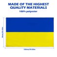 thumbnail image 3 of Muyoka Pluokvzr Bandera de Ucrania de 35 x 58 pulgadas para decoración de interiores y exteriores, con dos ojales de latón, banderas nacionales de Ucrania, me paro con Ucrania Muyoka Hogar, 3 of 7