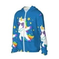 thumbnail image 3 of Goofa Cool Unicorn Star Golden Printed Women's UPF 50+ Sun Protection Hoodie Jacket Lightweight Long Sleeve Sun Shirt for Women with Pocket Hiking Outdoor-X-Large, 3 of 9