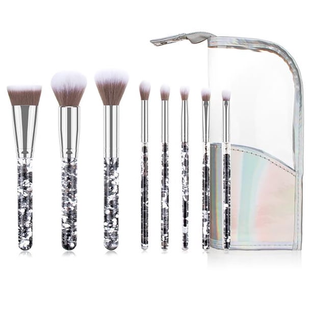 Fiudx Ofertas flash del día solo en línea Juego de 8 brochas de maquillaje, brocha para polvos, brocha para sombras de ojos, brocha para labios, etc.