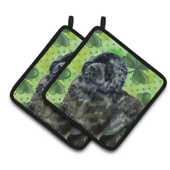 Caroline's Treasures Newfoundland St Patrick's Pair of Pot Holders