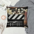 thumbnail image 2 of PHYHOO Vintage Clapboard Throw Pillow Covers , Old Pillow Covers, Cushion Covers, Brown Abstract Stripes Cinema Poster Design Decorative Pillow Covers, 2 of 5