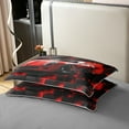 thumbnail image 4 of Sports Car Cotton Duvet Cover Queen,Red Race Car Soft Bedding Set,Extreme Sports Theme Comforter Cover Bedding 3 Pieces (No Comforter),Modern Abstract Geometry Quilt Cover,2 Pillowcases, 4 of 6