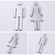 thumbnail image 2 of 12cm/20cm Silver Facility Identification Signs 4 Pcs Self-adhesive Restroom Sign Men And Women Sign20cm 2 pairs, 2 of 5