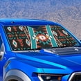 thumbnail image 2 of Yuyamidu Aztec Ethnic Gemoetric Car Sunshade for Windshield Easy to Install Auto Front Window Sun Shade for Car Van Hatchback Car Shield Sun Protector, 2 of 7