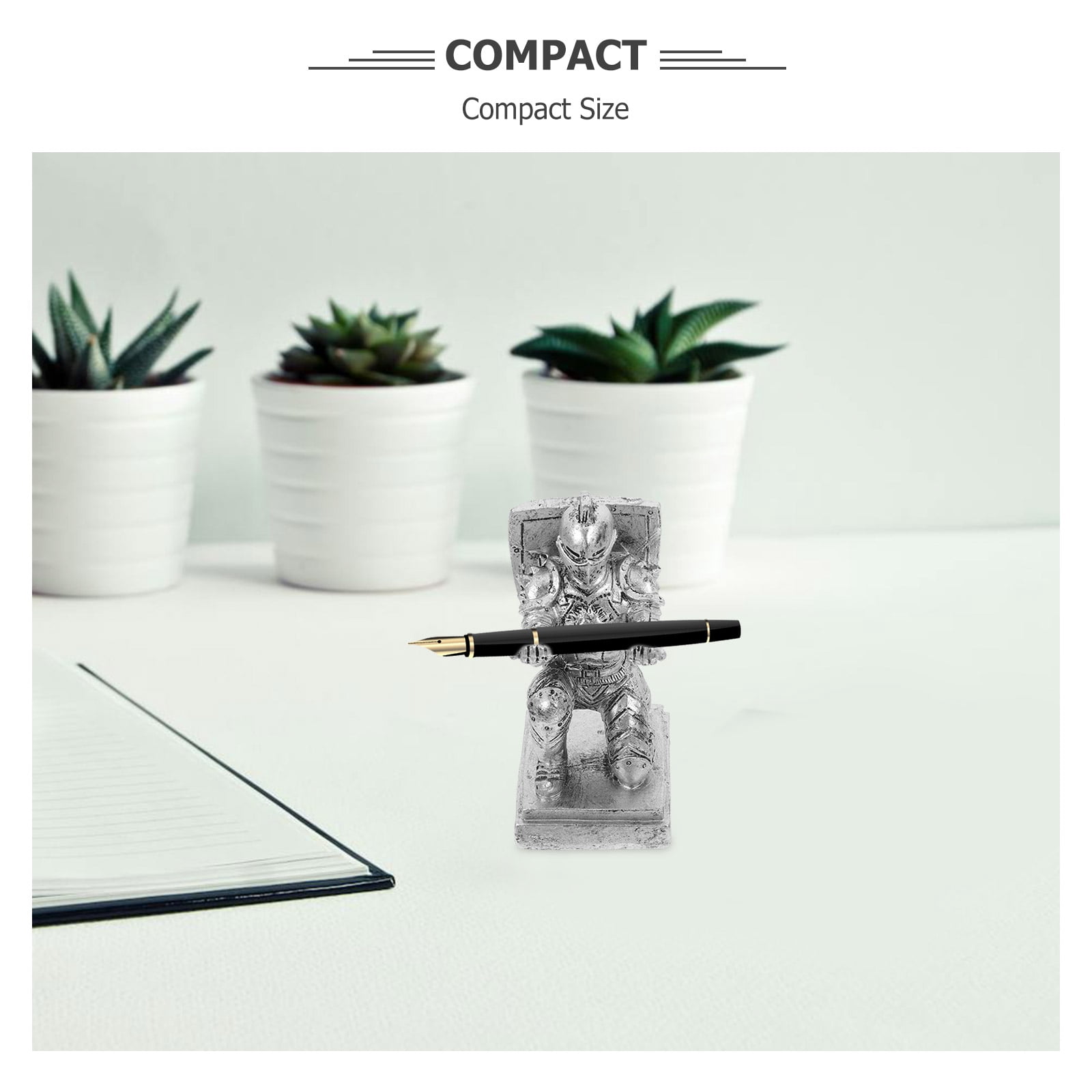 4pcs Executive Knight Shape Pen Holder Desk Organizer Accessories Desk Decoration Pen Stand For Office And Home Stationery Decor