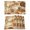 Orange, variant on Brown Ombre Placemats Set of 8, Gradient Abstract Art Vintage Placemats for Dining Table, Place Mats for Kitchen Tabletop, Waterproof Wipeable Dining Table Mats Set