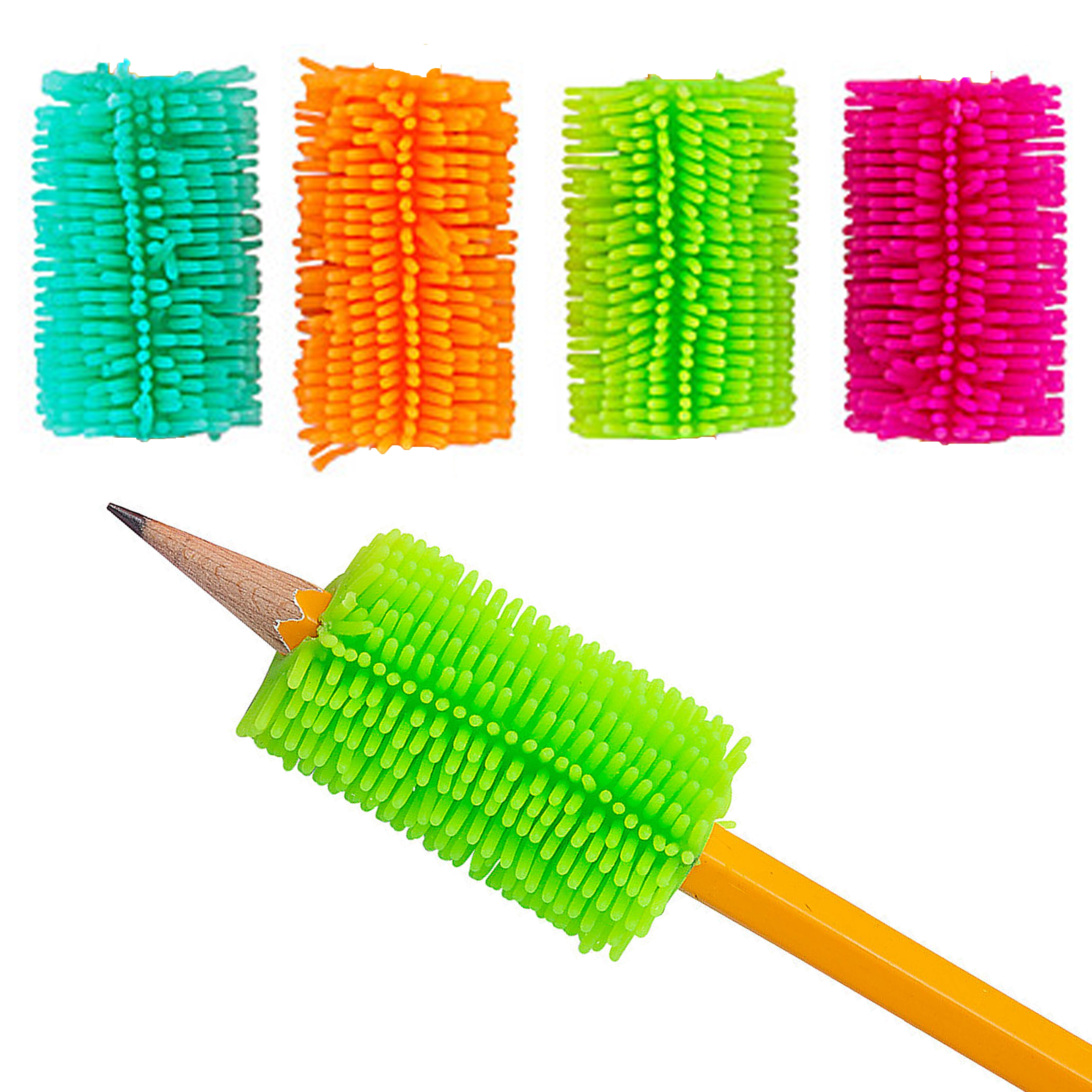 8 X Pencil Grips Pen Comfort Holder Soft Sponge Handwriting Kids School Supplies