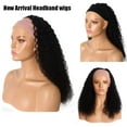 thumbnail image 7 of Headband Wig Human Hair Deep Wave Glueless None Lace Front Headband Wig Brazilian Virgin Hair Wigs for Black Women - 16 inch, 7 of 7