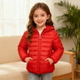 thumbnail image 5 of KAUOD Girls Winter Puffer Coats Quilted Windproof Hooded down Jackets Kids Zip up Waterproof Lightweight Outwear with Pockets, 5 of 9